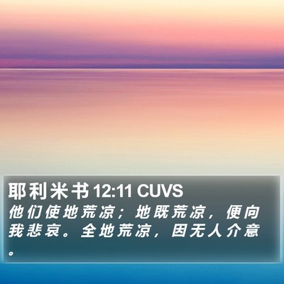 耶 利 米 书 12:11 CUVS Bible Verse Image