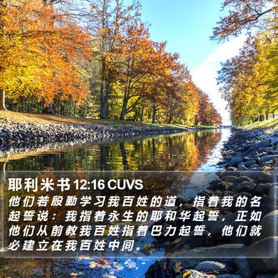 耶 利 米 书 12:16 CUVS Bible Verse Image