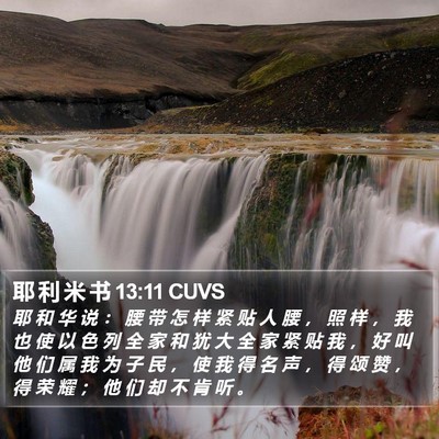 耶 利 米 书 13:11 CUVS Bible Verse Image