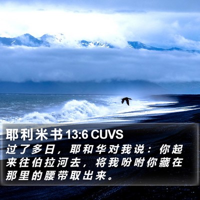 耶 利 米 书 13:6 CUVS Bible Verse Image