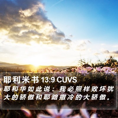 耶 利 米 书 13:9 CUVS Bible Verse Image