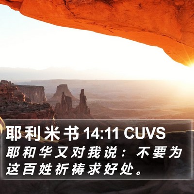耶 利 米 书 14:11 CUVS Bible Verse Image