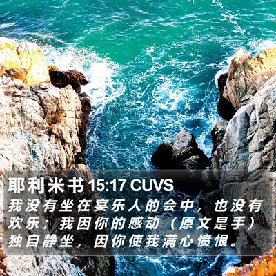 耶 利 米 书 15:17 CUVS Bible Verse Image