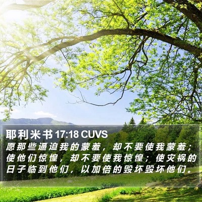 耶 利 米 书 17:18 CUVS Bible Verse Image