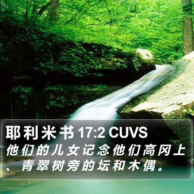 耶 利 米 书 17:2 CUVS Bible Verse Image