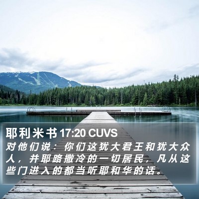 耶 利 米 书 17:20 CUVS Bible Verse Image