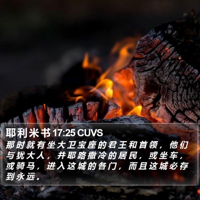 耶 利 米 书 17:25 CUVS Bible Verse Image