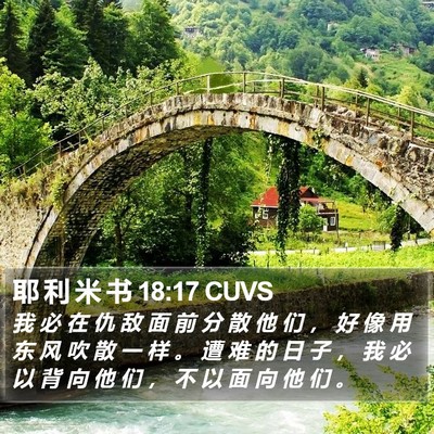 耶 利 米 书 18:17 CUVS Bible Verse Image