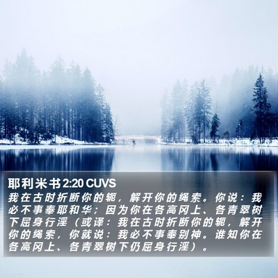 耶 利 米 书 2:20 CUVS Bible Verse Image