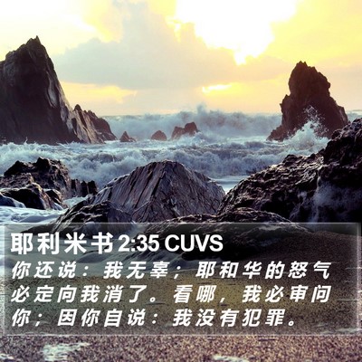 耶 利 米 书 2:35 CUVS Bible Verse Image