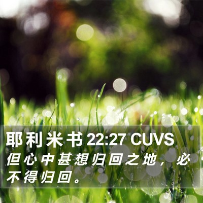 耶 利 米 书 22:27 CUVS Bible Verse Image