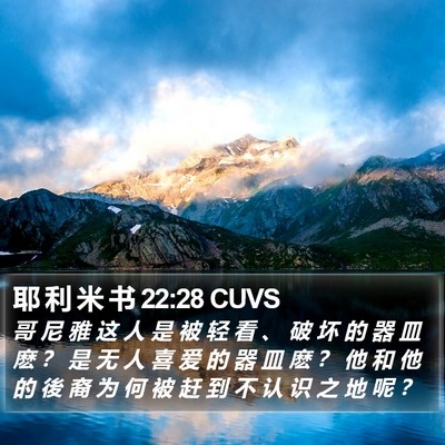 耶 利 米 书 22:28 CUVS Bible Verse Image