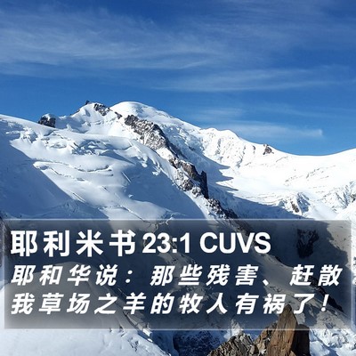 耶 利 米 书 23:1 CUVS Bible Verse Image