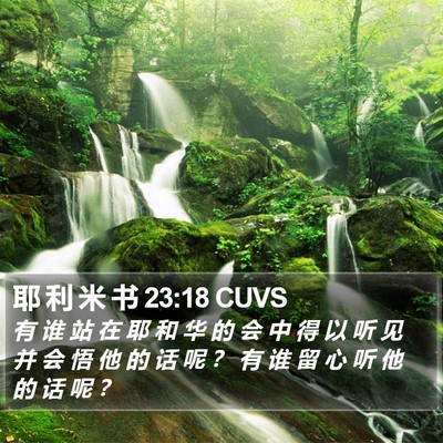 耶 利 米 书 23:18 CUVS Bible Verse Image