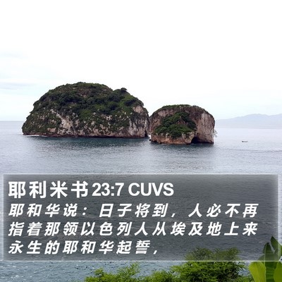 耶 利 米 书 23:7 CUVS Bible Verse Image