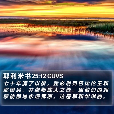 耶 利 米 书 25:12 CUVS Bible Verse Image