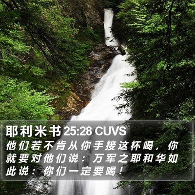 耶 利 米 书 25:28 CUVS Bible Verse Image