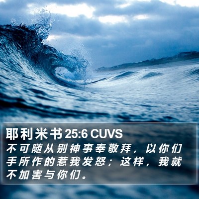 耶 利 米 书 25:6 CUVS Bible Verse Image