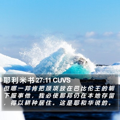 耶 利 米 书 27:11 CUVS Bible Verse Image