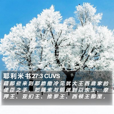 耶 利 米 书 27:3 CUVS Bible Verse Image
