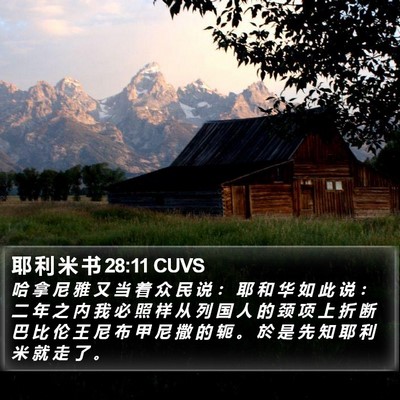 耶 利 米 书 28:11 CUVS Bible Verse Image