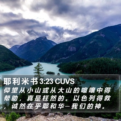 耶 利 米 书 3:23 CUVS Bible Verse Image