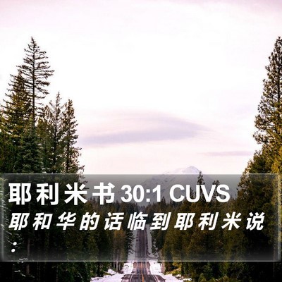 耶 利 米 书 30:1 CUVS Bible Verse Image