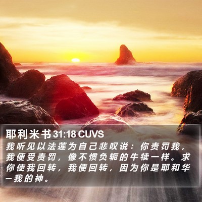 耶 利 米 书 31:18 CUVS Bible Verse Image