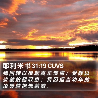 耶 利 米 书 31:19 CUVS Bible Verse Image