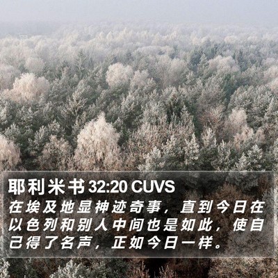 耶 利 米 书 32:20 CUVS Bible Verse Image