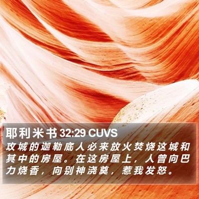 耶 利 米 书 32:29 CUVS Bible Verse Image