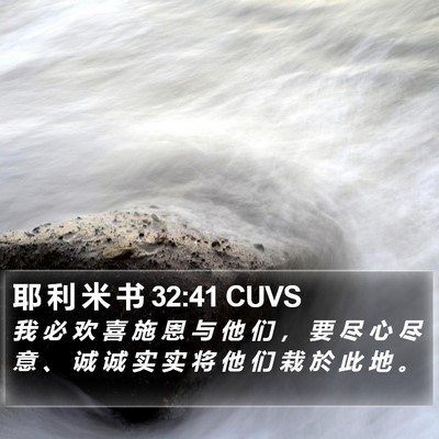 耶 利 米 书 32:41 CUVS Bible Verse Image