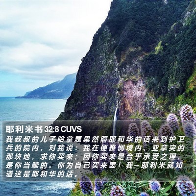 耶 利 米 书 32:8 CUVS Bible Verse Image