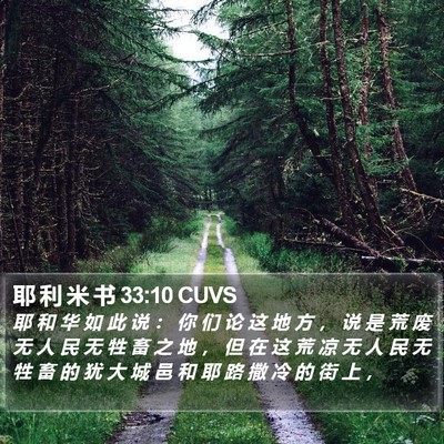 耶 利 米 书 33:10 CUVS Bible Verse Image