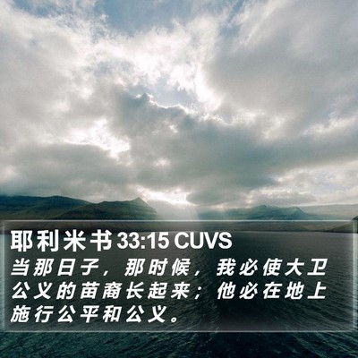 耶 利 米 书 33:15 CUVS Bible Verse Image