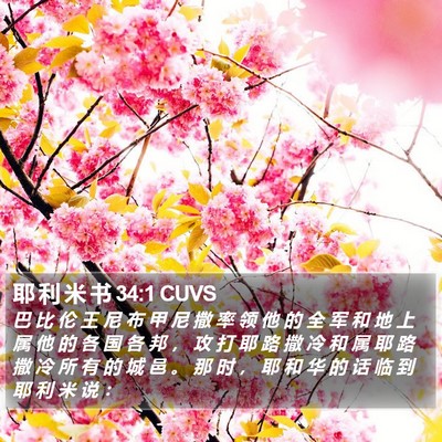 耶 利 米 书 34:1 CUVS Bible Verse Image