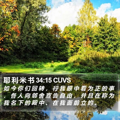 耶 利 米 书 34:15 CUVS Bible Verse Image