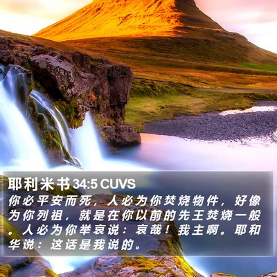 耶 利 米 书 34:5 CUVS Bible Verse Image