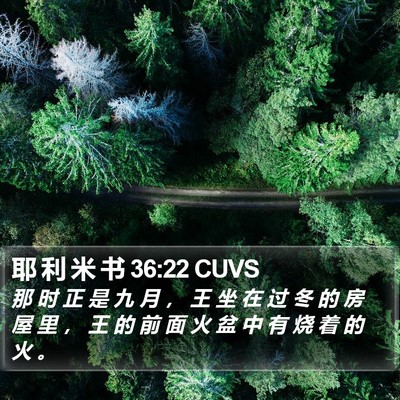 耶 利 米 书 36:22 CUVS Bible Verse Image