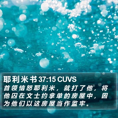耶 利 米 书 37:15 CUVS Bible Verse Image