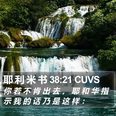 耶 利 米 书 38:21 CUVS Bible Verse Image