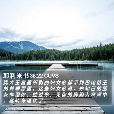 耶 利 米 书 38:22 CUVS Bible Verse Image