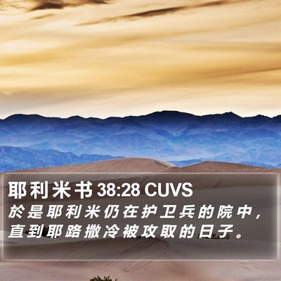 耶 利 米 书 38:28 CUVS Bible Verse Image