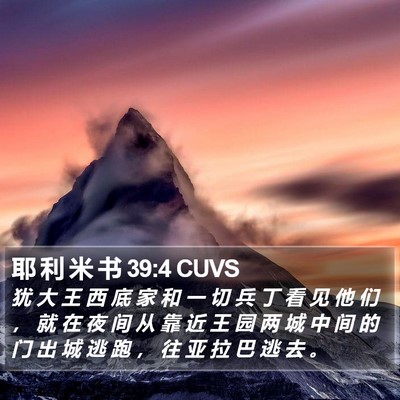 耶 利 米 书 39:4 CUVS Bible Verse Image
