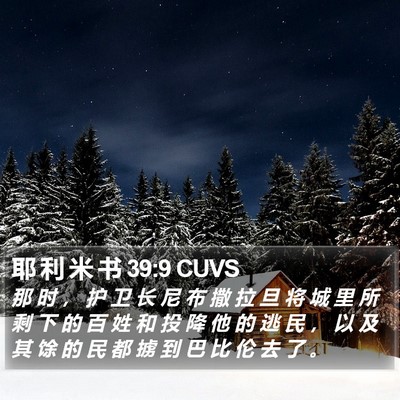 耶 利 米 书 39:9 CUVS Bible Verse Image