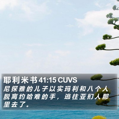 耶 利 米 书 41:15 CUVS Bible Verse Image