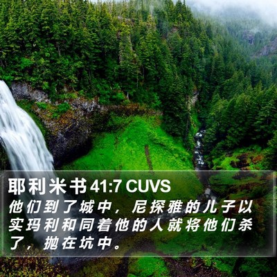 耶 利 米 书 41:7 CUVS Bible Verse Image