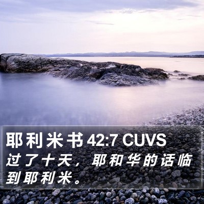 耶 利 米 书 42:7 CUVS Bible Verse Image