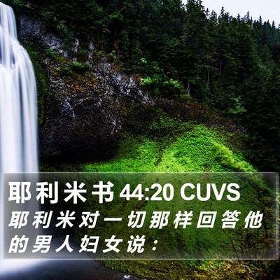 耶 利 米 书 44:20 CUVS Bible Verse Image