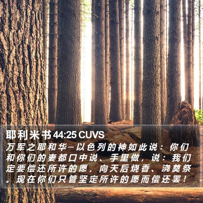 耶 利 米 书 44:25 CUVS Bible Verse Image